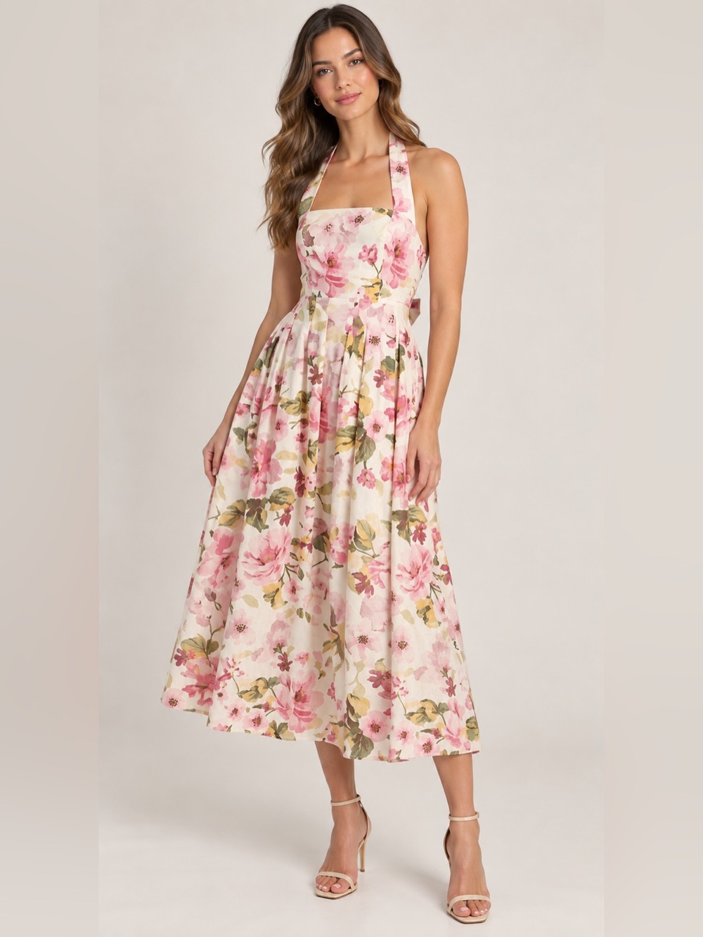 JOIE Floral Halter Midi Dress